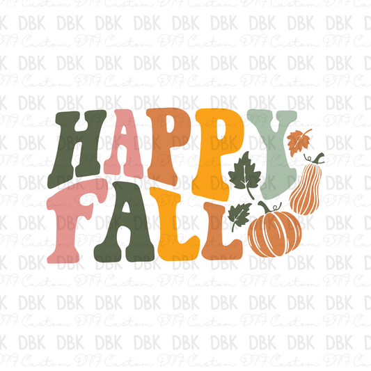 Happy Fall DTF Transfer F29