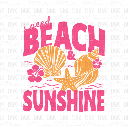 I need Beach & Sunshine DTF Transfer