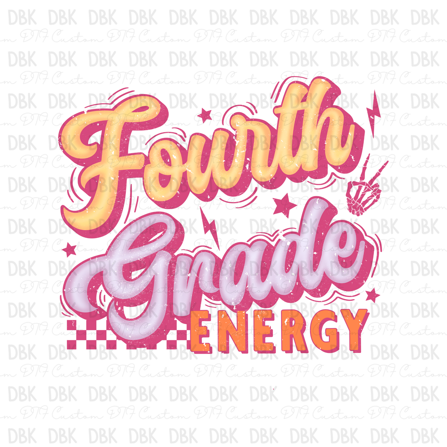 Fourth Grade Energy DTF Transfer A186