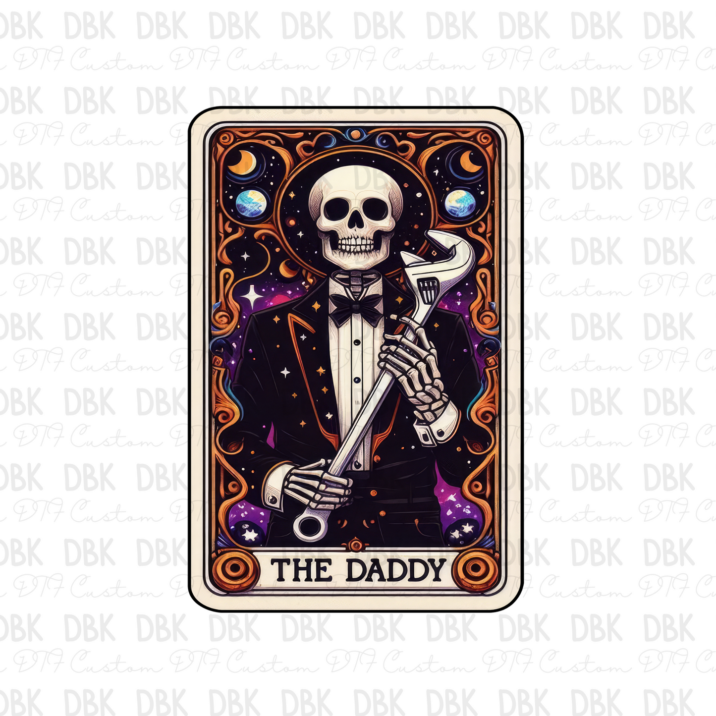 The daddy tarot card DTF transfer
