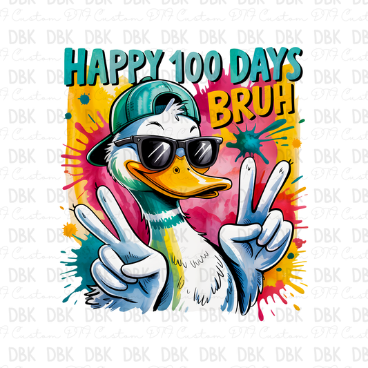 100 days of school bruh DTF Transfer