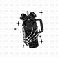 Skeleton hand & cup DTF transfer H212