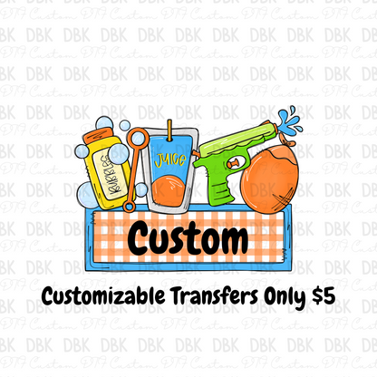 Boy Custom name DTF Transfer ONLY