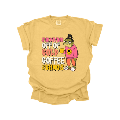 Surviving off of cold coffee and chaos DTF Transfer