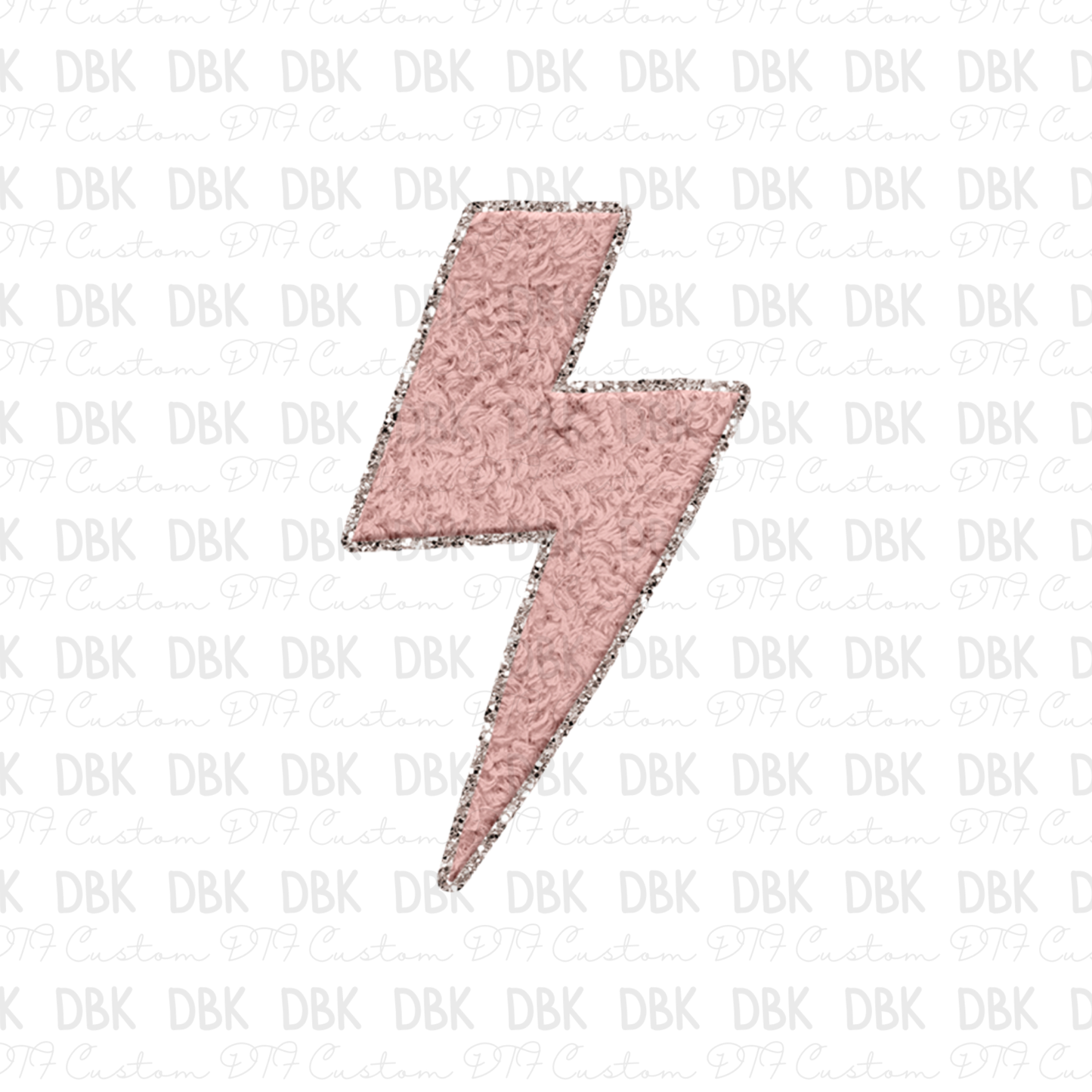 Light Pink Bolt DTF Transfer B200