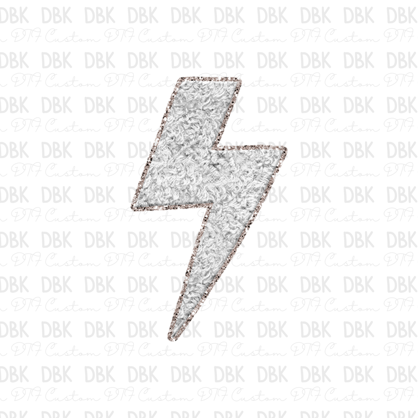 White Bolt DTF Transfer B203