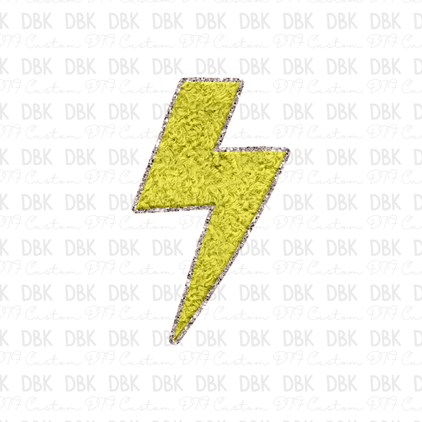 Yellow Bolt DTF Transfer B205