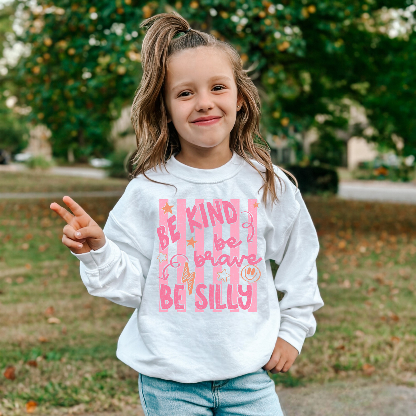 Be kind be brave DTF Transfer PINK