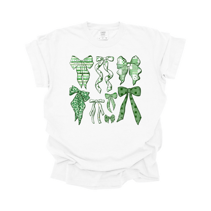 Green Bows DTF Transfer O22
