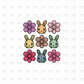 Flowers & Bunnys DTF transfer W21