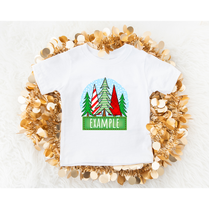 Green Christmas Custom name DTF Transfer ONLY