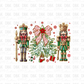 Christmas tree & nut cracker GREEN DTF Transfer E211