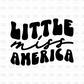Little miss America DTF Transfer BLACK R184