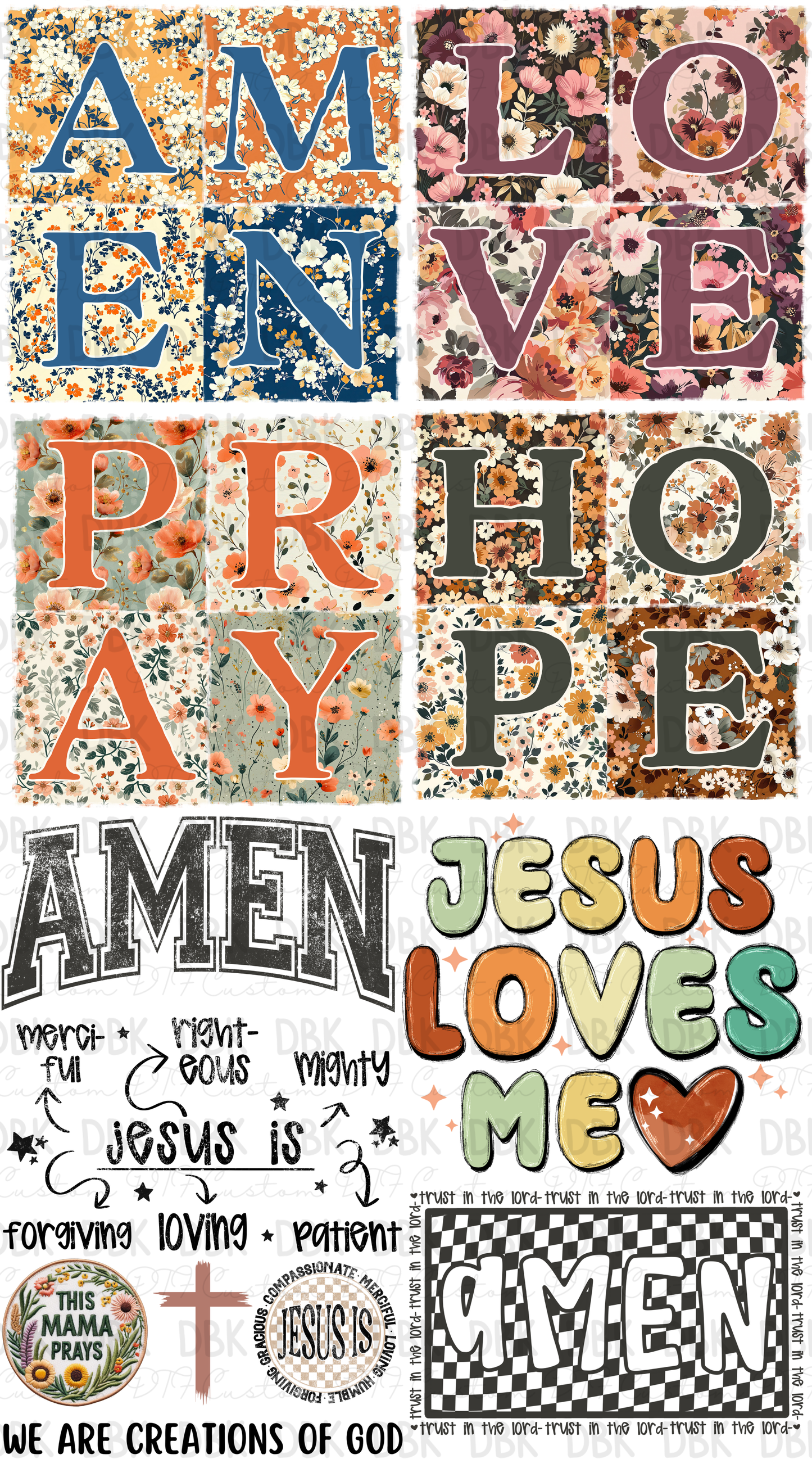 Faith 2 Pre-Made Gang Sheet P153