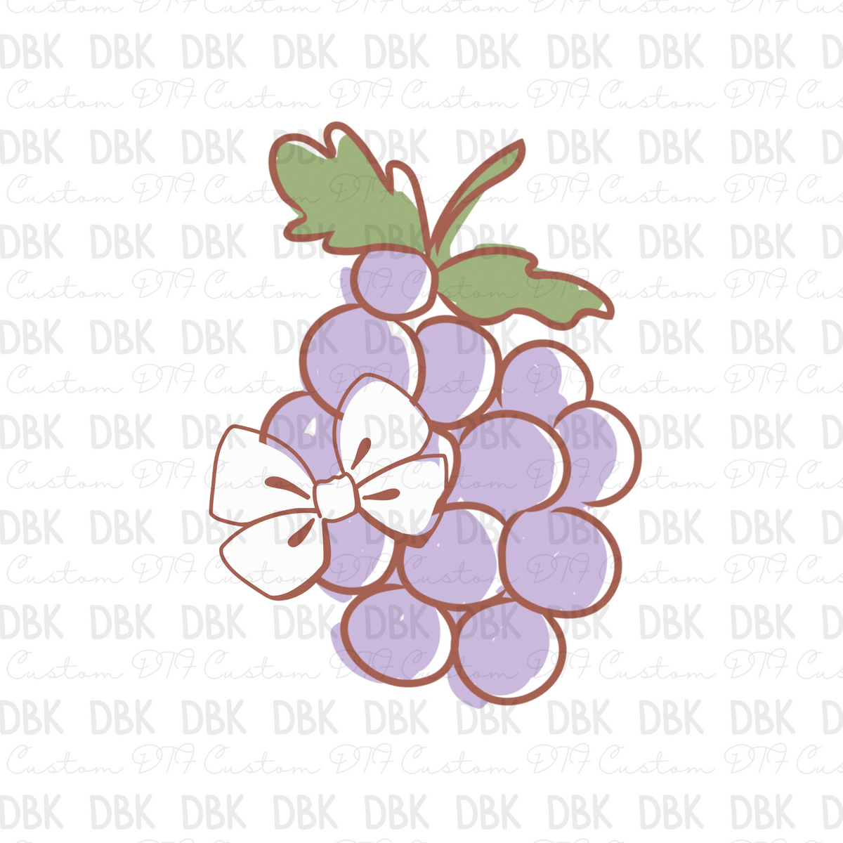 Grape Custom Grapes DTF Transfer (has a back) – DBK-Custom Creations