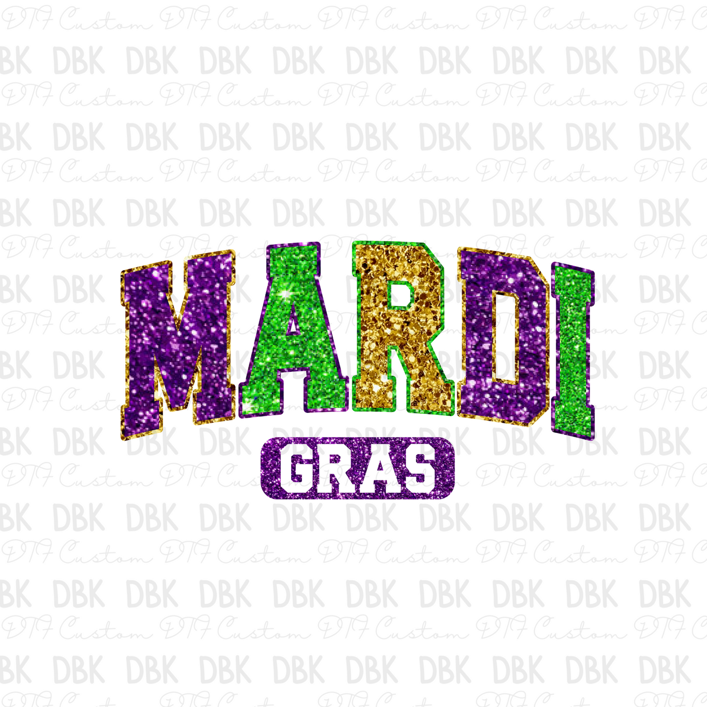 Mardi Gras DTF transfer R2