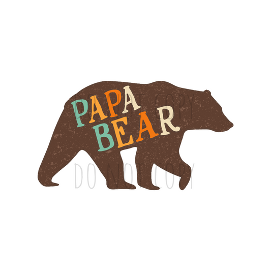 Papa bear DTF transfer