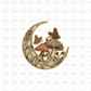Moon and mushrooms DTF Transfer