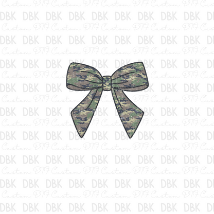 Camo Bow DTF Transfer