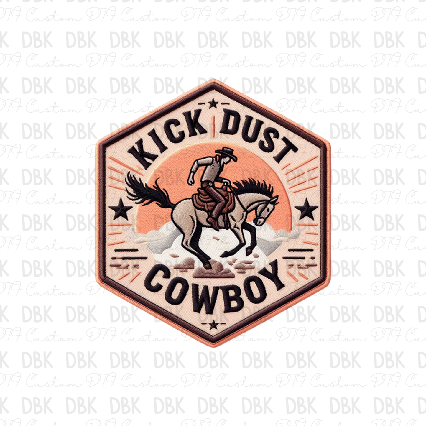 Kick Dust Cowboy DTF Transfer B209