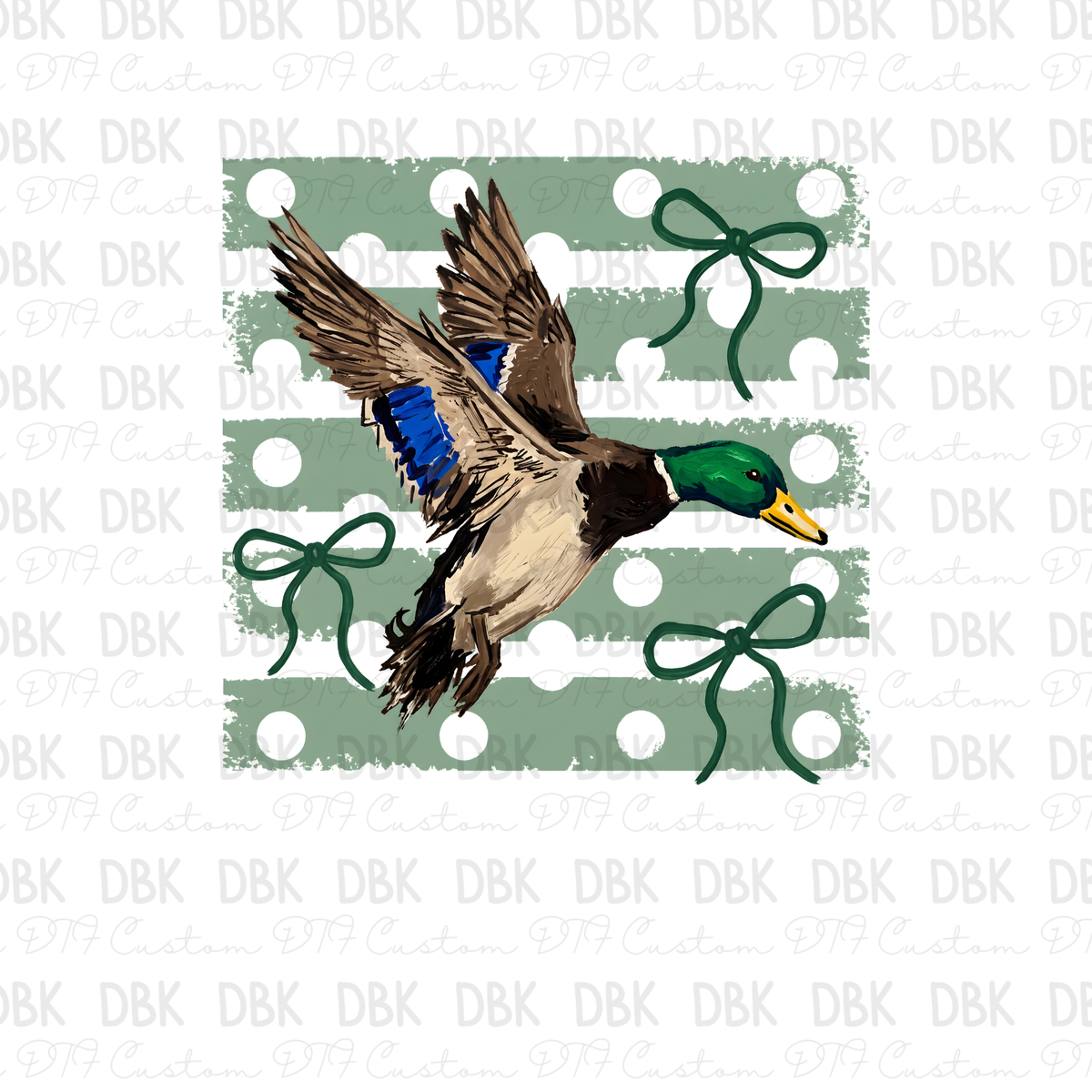Duck with Bows DTF Transfer
