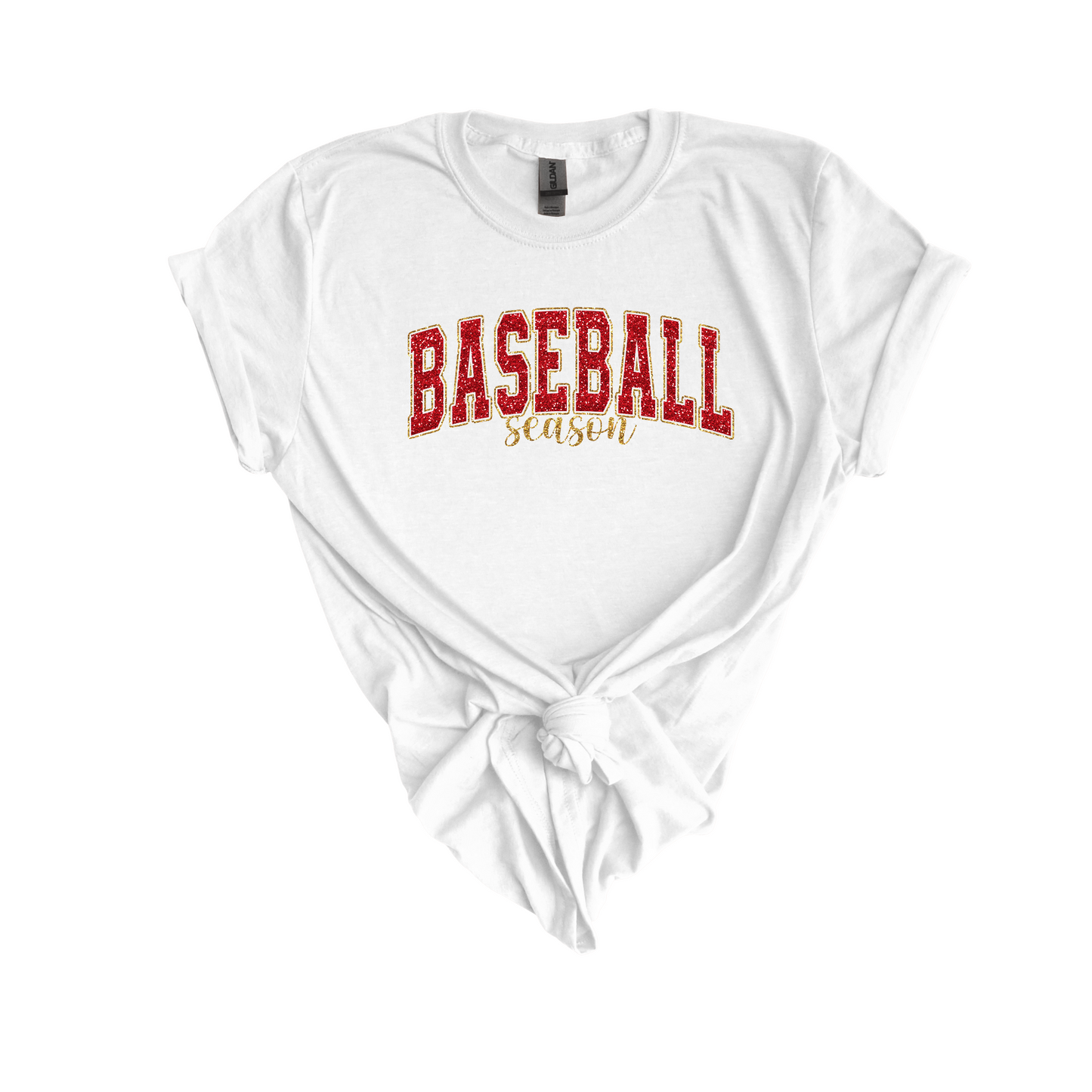 Baseball red DTF transfer C8