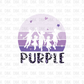 Purple DTF Transfer