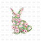 Floral Bunny DTF Transfer W50