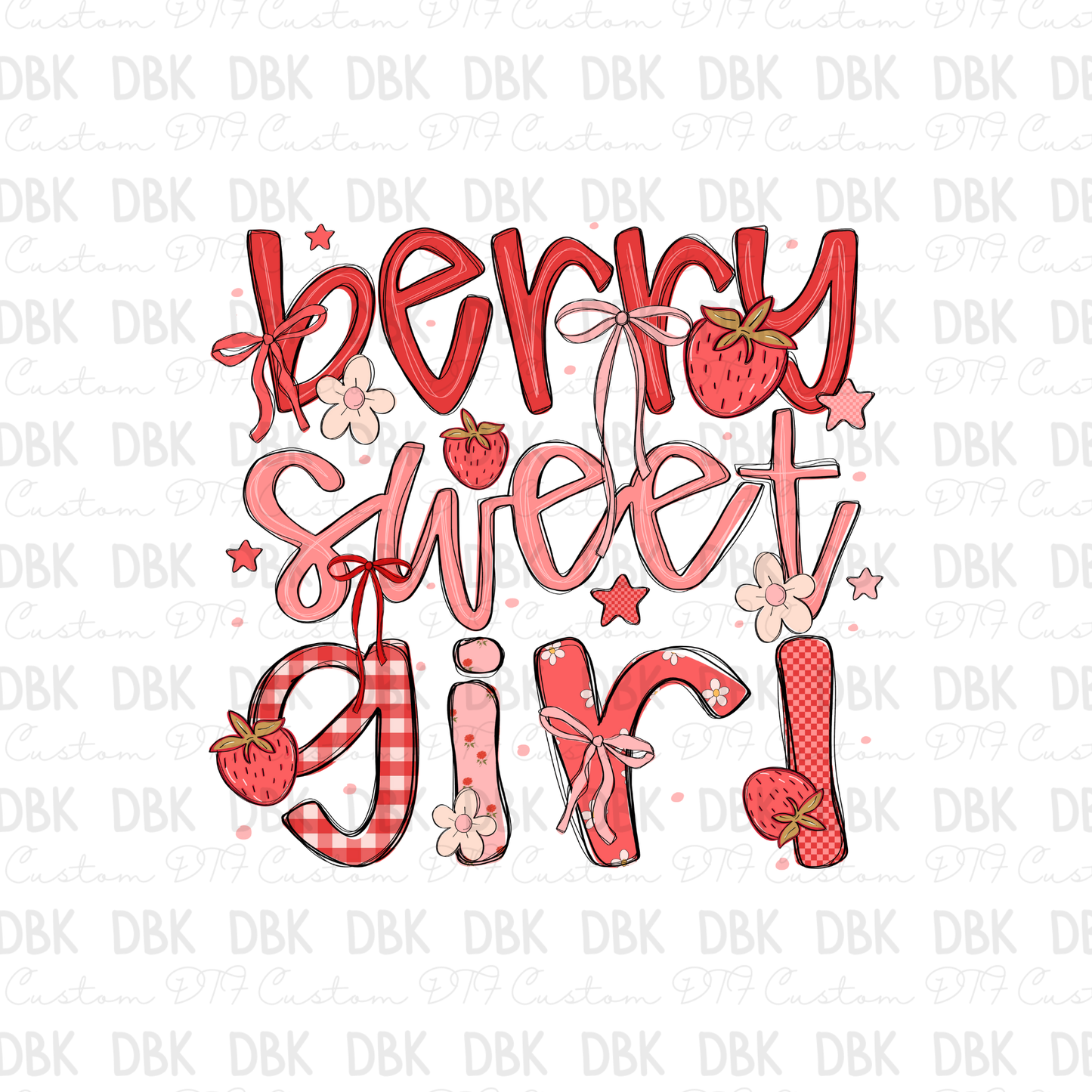 Berry sweet girl DTF Transfer