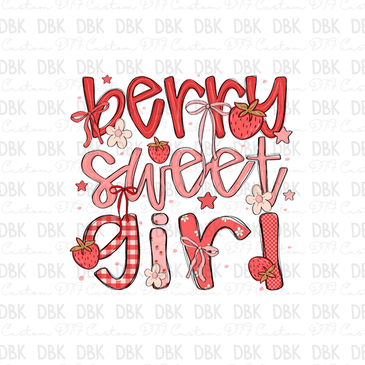 Berry sweet girl DTF Transfer
