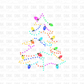 Christmas tree lights DTF Transfer E179