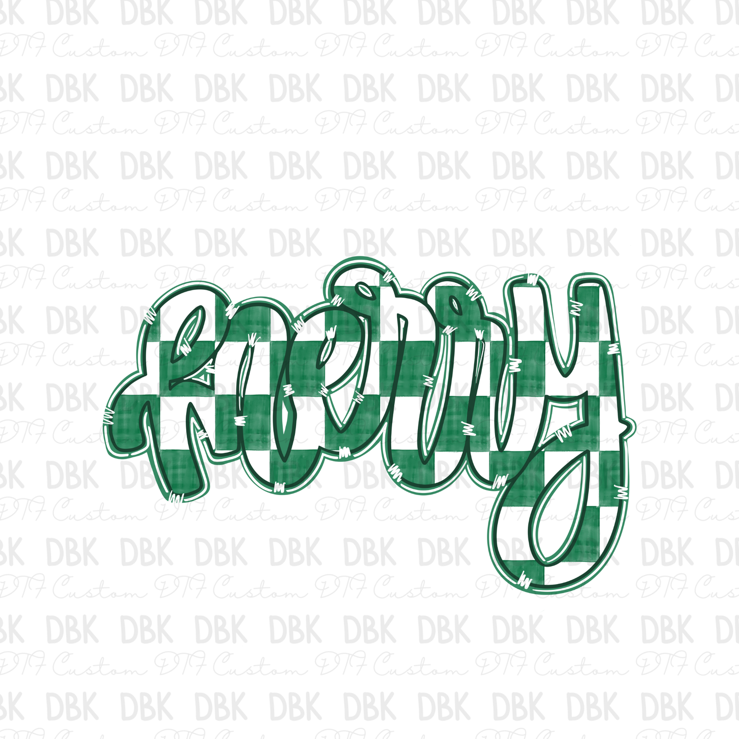 Green Merry DTF Transfer