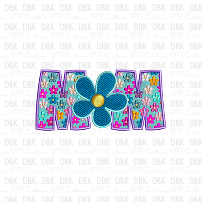 MOM floral DTF transfer N104