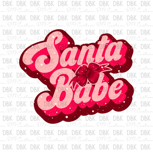 Santa Babe DTF transfer
