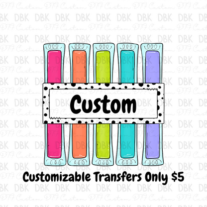 Girl Custom name DTF Transfer ONLY