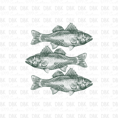 Fish DTF Transfer GREEN