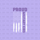 Proud Military Kids DTF Transfer WHITE