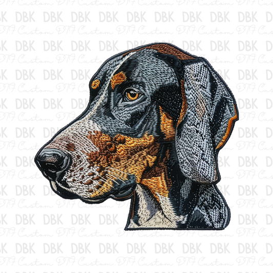 Blue tick coonhound 2 DTF transfer