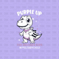 Purple up Dino DTF Transfer