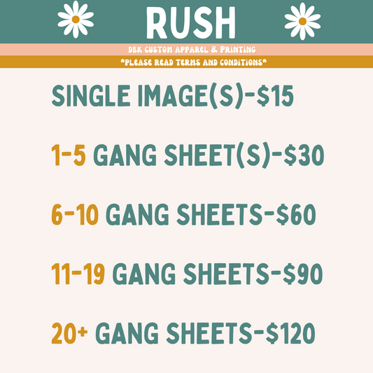 RUSH MY ORDER