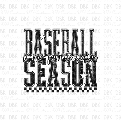 Baseball Season DTF Transfer BLACK C170