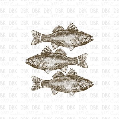 Fish DTF Transfer BROWN
