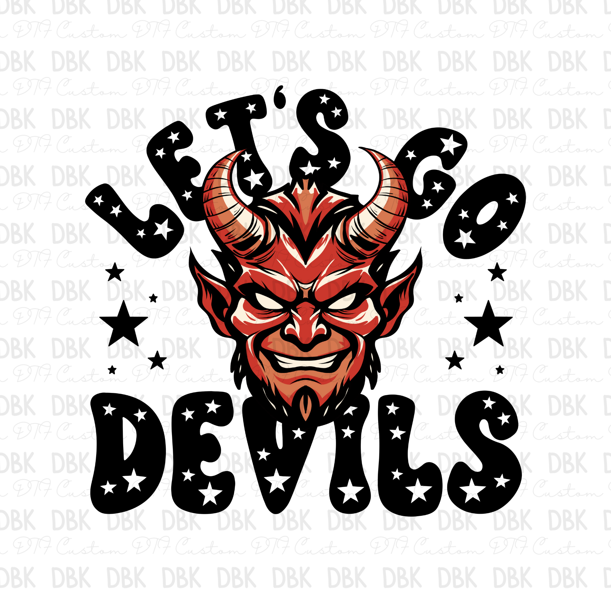 Lets go Devils DTF Transfer – DBK-Custom Creations