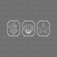 Shells DTF Transfer WHITE