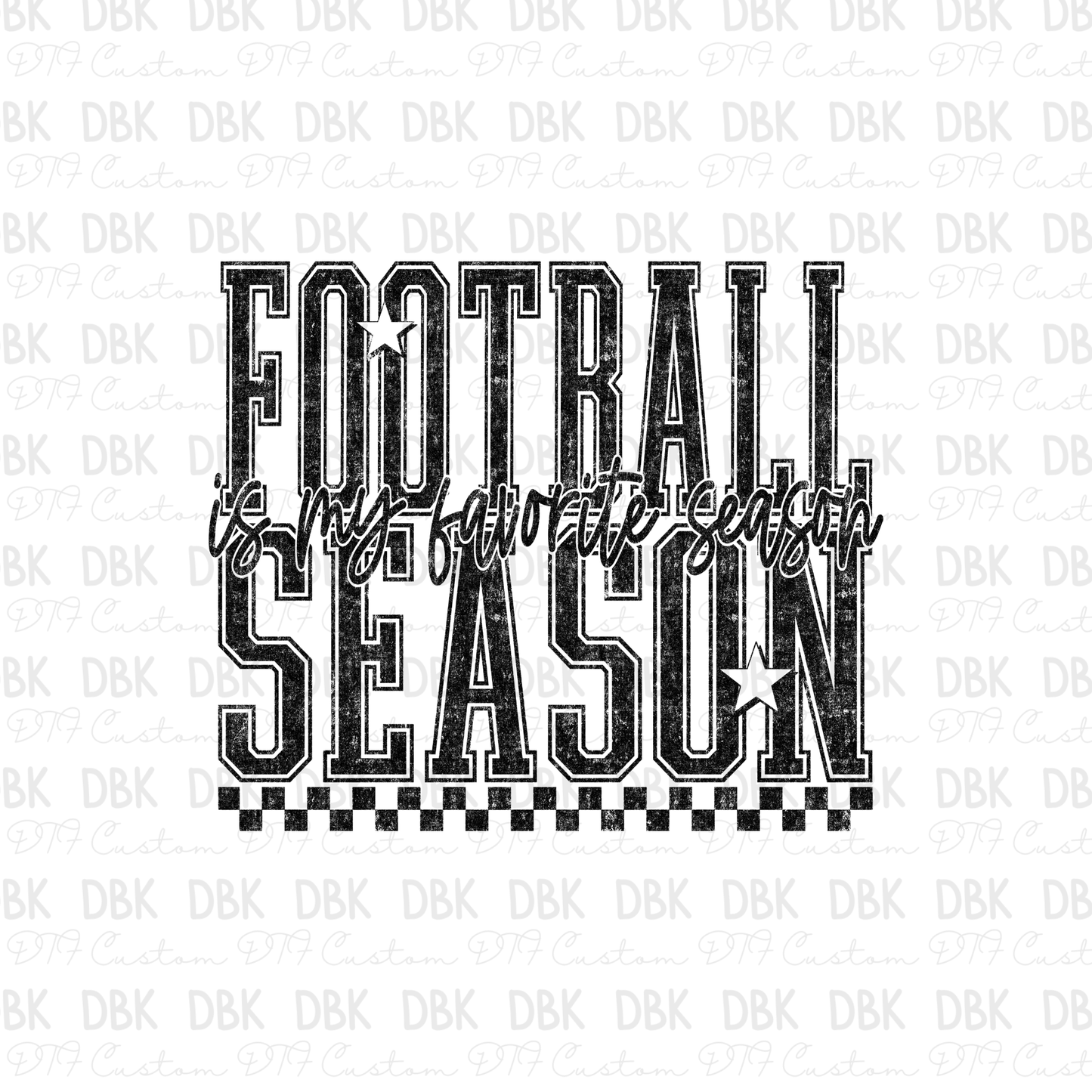 Football Season DTF Transfer BLACK C178