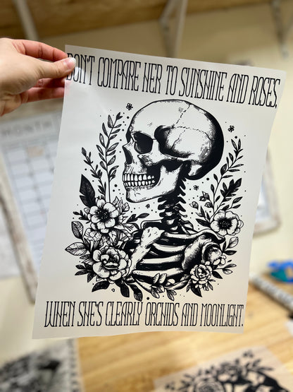 Sunshine and Roses DTF transfer