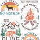 Nature-Camping 60in Pre-Made Gang Sheet P76