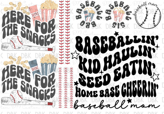 Small Baseball  Gang Sheet