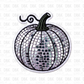 Silver pumpkin DTF TRANSFER