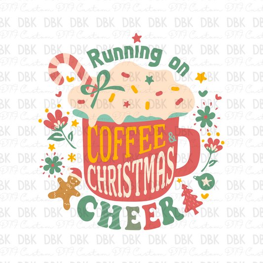 Coffee Christmas DTF transfer E196